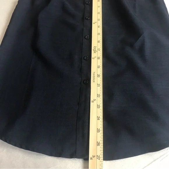 Christopher & Banks women’s blouse sleeveless button down Sz S color blue V-Neck - Picture 9 of 12